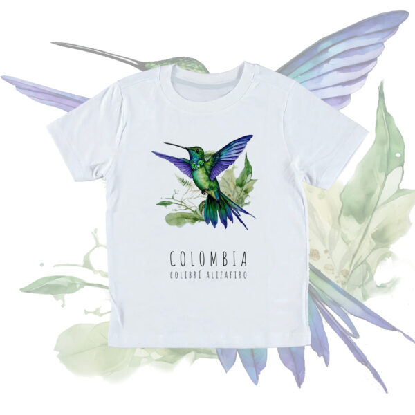 CAMISETA UNISEX NIÑO COLIBRÍ ALIZAFIRO