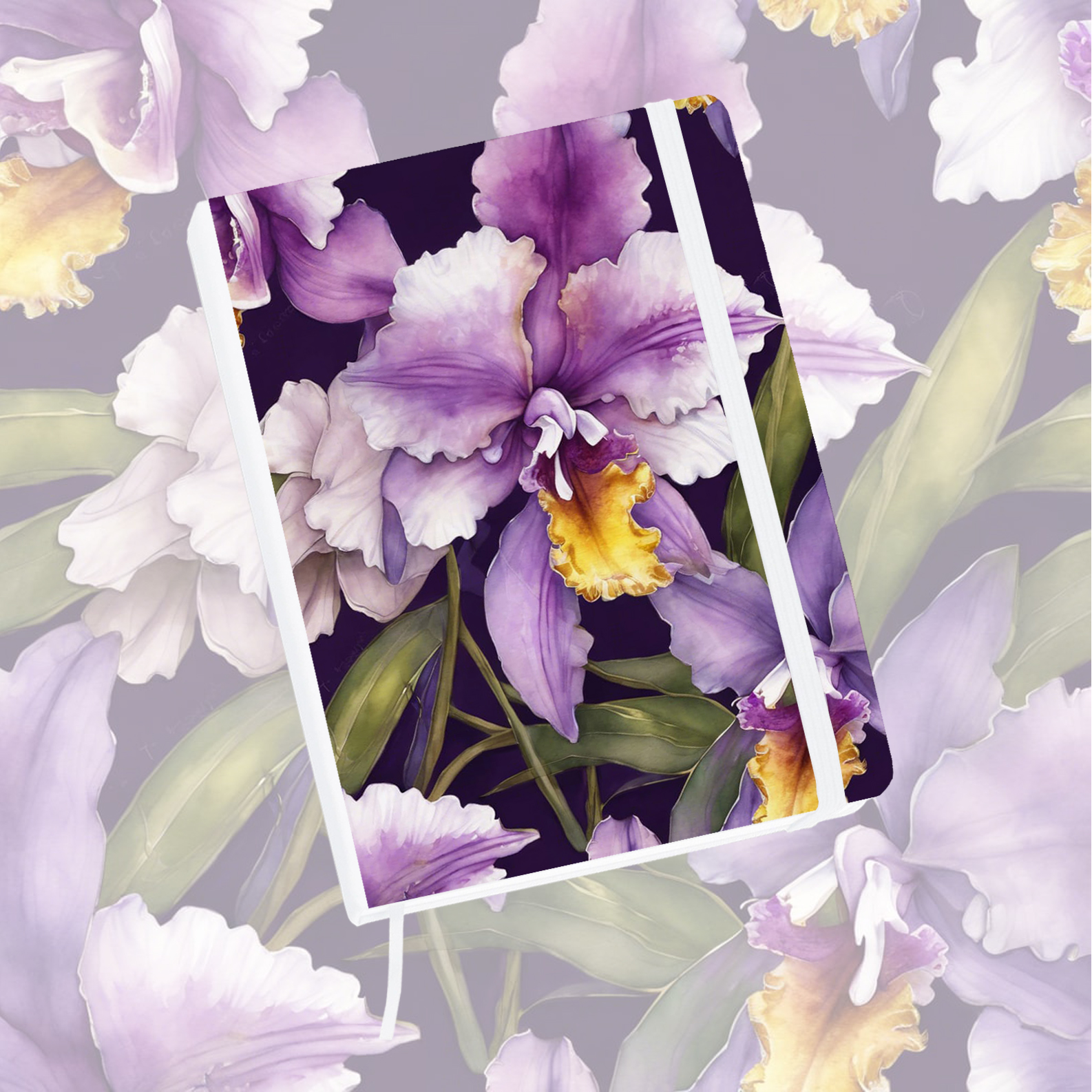 libreta cosida orquÍdea (cattleya trianae) libreta cosida orquÍdea (cattleya trianae)