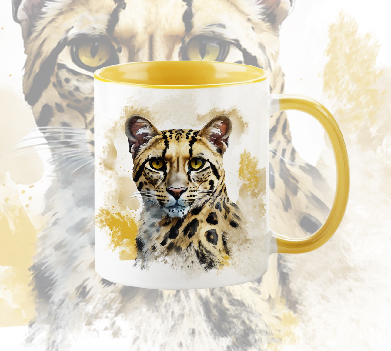 mug color interno amarillo tigrillo (leopardus wiedii) mug color interno amarillo tigrillo (leopardus wiedii)