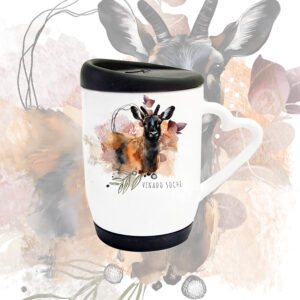 mug base tapa de silicona venado soche