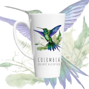 mug cÓnico alto colibrÍ alizafiro