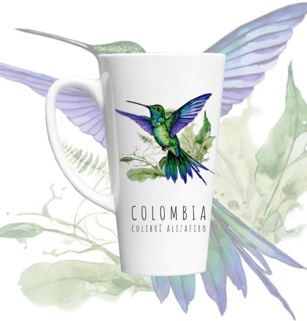 MUG CÓNICO ALTO - COLIBRÍ ALIZAFIRO