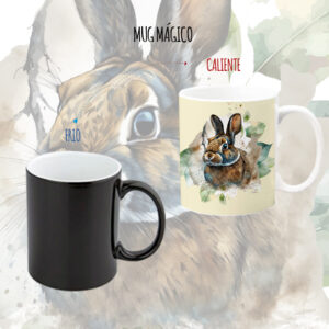 mug mÁgico termosensible conejo de pÁramo (sylvilagus brasiliensis)