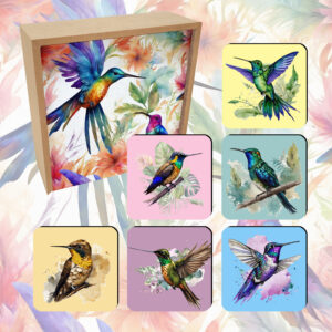 set portavasos magnÉticos colecciÓn colibries