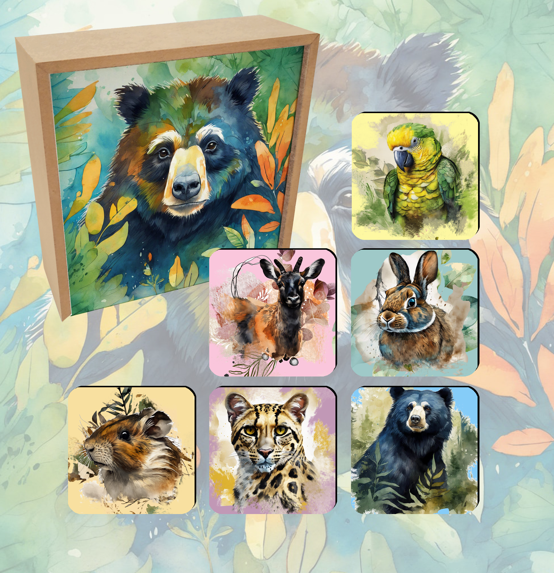 set portavasos magnÉticos fauna andina set portavasos magnÉticos fauna andina