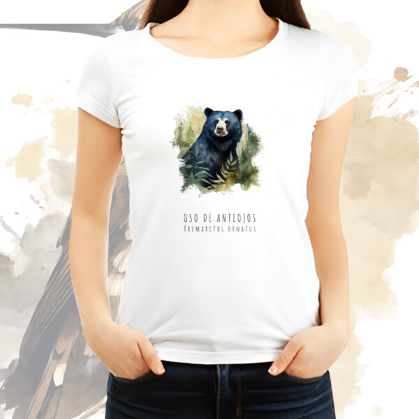 CAMISETA MUJER OSO DE ANTEOJOS