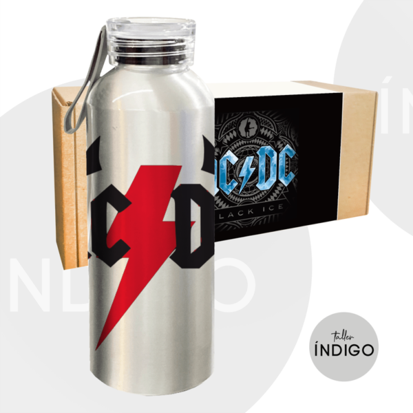 BOTELLA AC/DC ESPIRAL PERSONALIZADO ARTESANAL