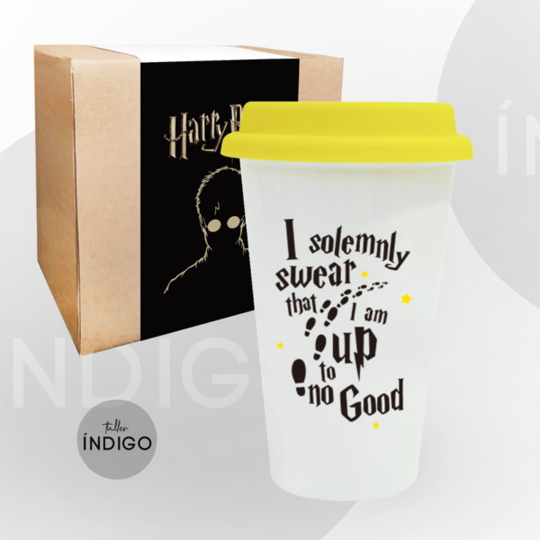 MUG HARRY POTTER  CÓNICO TAPA PERSONALIZADO ARTESANAL