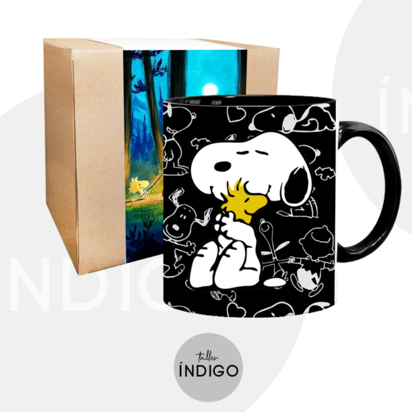 MUG SNOOPY / CERÁMICA COLOR INTERNO 11 OZ ARTESANAL