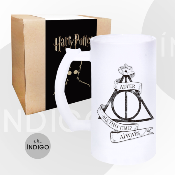 MUG HARRY POTTER  CERVECERO ARTESANAL VIDRIO OP.