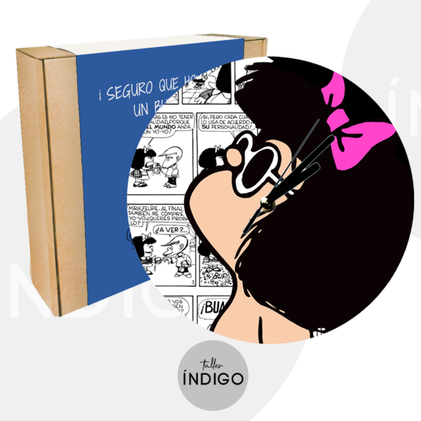 RELOJ MAFALDA PARED VIDRIO TEMPLADO