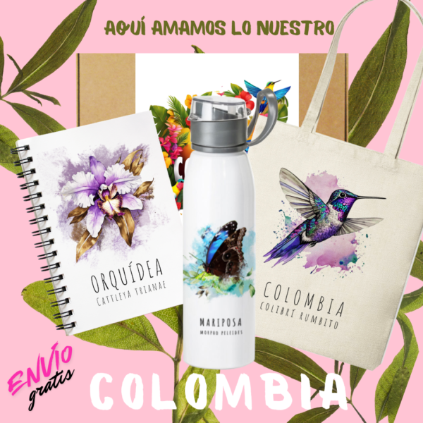 KIT PROMO FLORA Y FAUNA COLOMBIANA + EMPAQUE