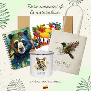 kit promo flora y fauna colombiana + empaque
