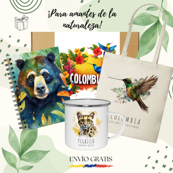 KIT PROMO FLORA Y FAUNA COLOMBIANA + EMPAQUE