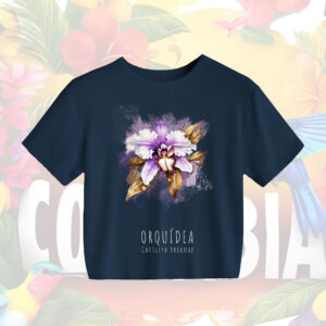 CAMISETA CROPTOP MUJER ORQUÍDEA