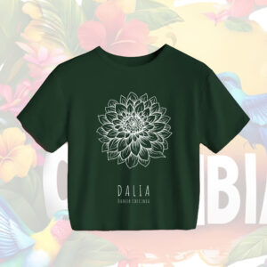 CAMISETA CROPTOP MUJER FLOR DALIA