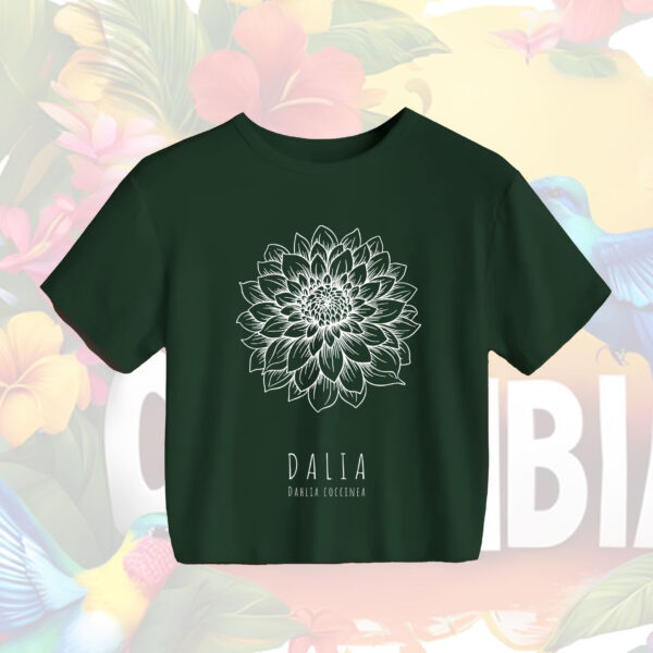 CAMISETA CROPTOP MUJER FLOR DALIA