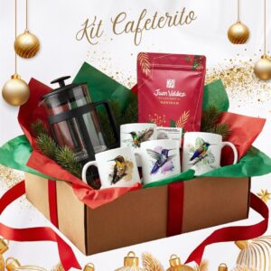 kit cafetero navideÑo colibrÍes colombianos x4 regalos colombia
