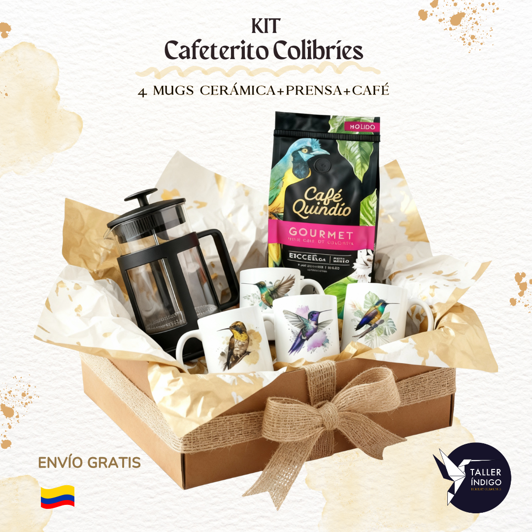 kit cafetero colibrÍes colombianos x4 clÁsico kit cafetero colibrÍes colombianos x4 clÁsico