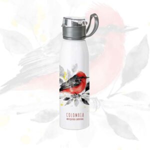 botella tapa acrilico mosquero cardenal