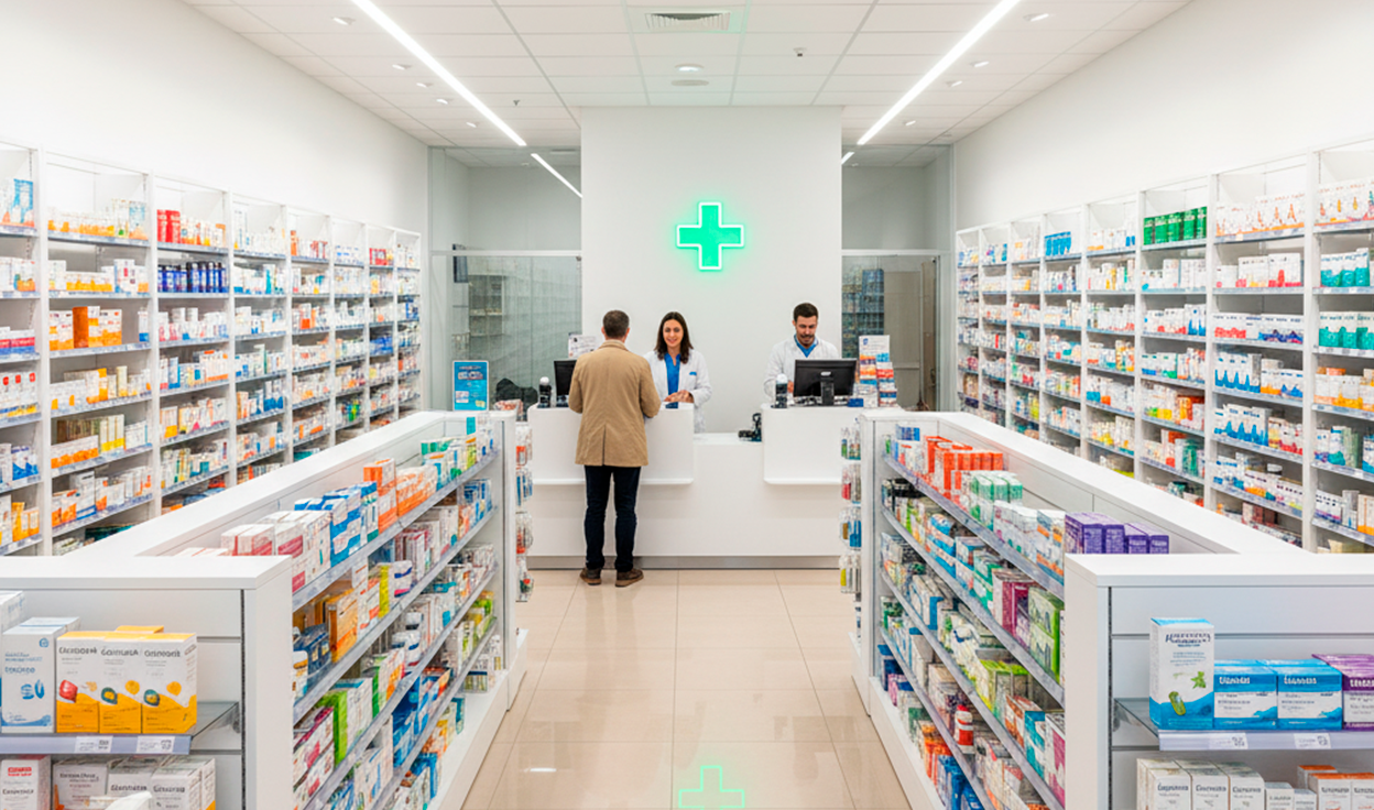 ¿Qué pasa cuando la farmacia de la esquina está cerrada? Farmacia física en España