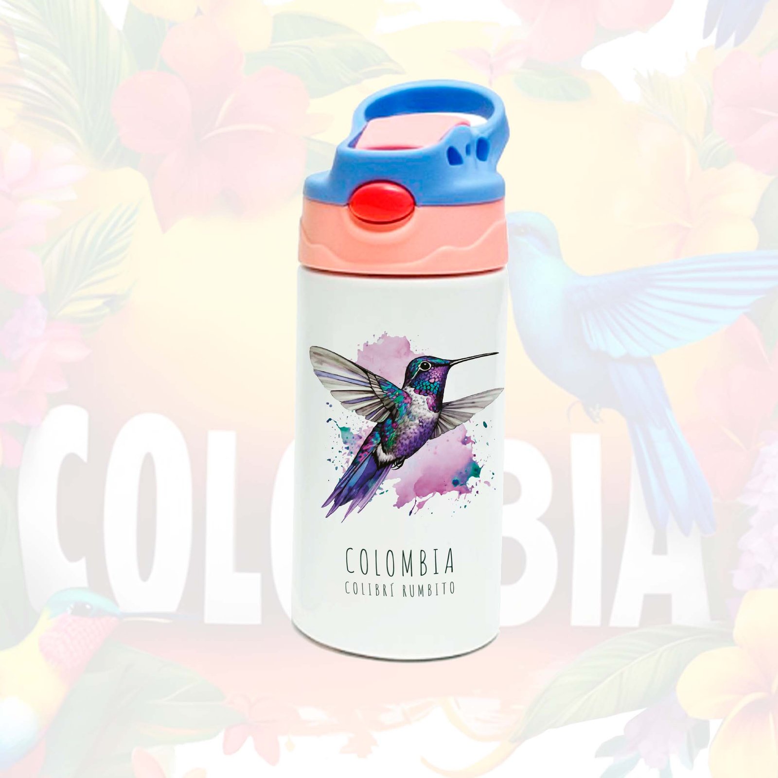 BOTELLA INFANTIL EN ACERO INOXIDABLE – COLIBRI RUMBITO (500 ML) - Image 2