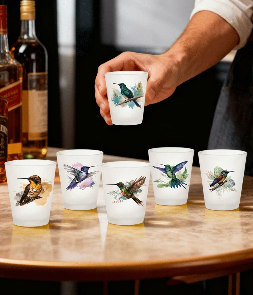 Set Copas Aguardienteras -  Colibríes Colombianos
