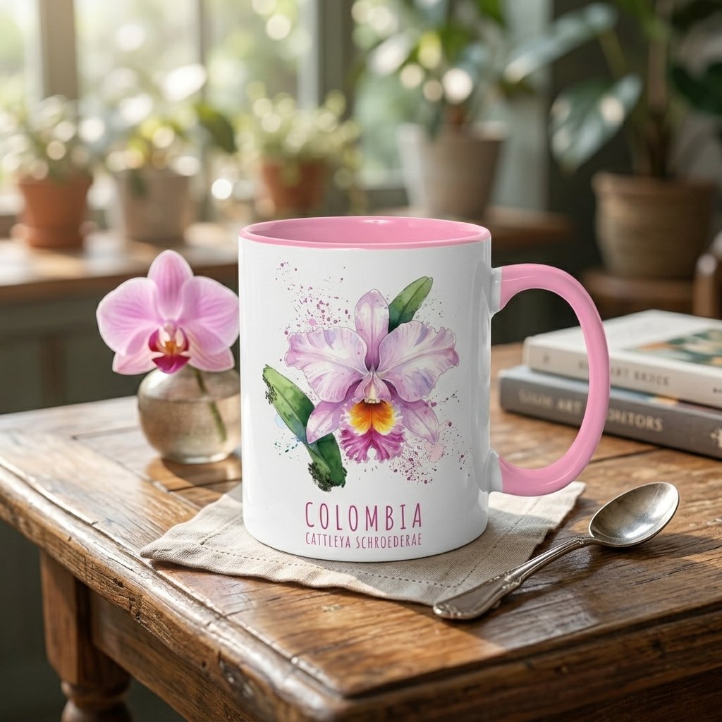 Mug de Cerámica Color – Delfín Rosado del Amazonas