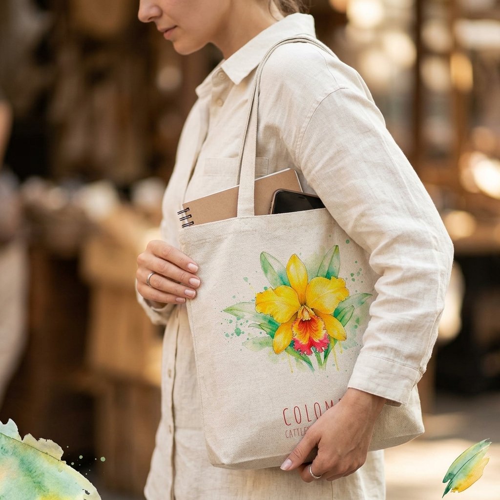 Tote Bag | Bolso de Tela Orquídea Cattleya Dowiana