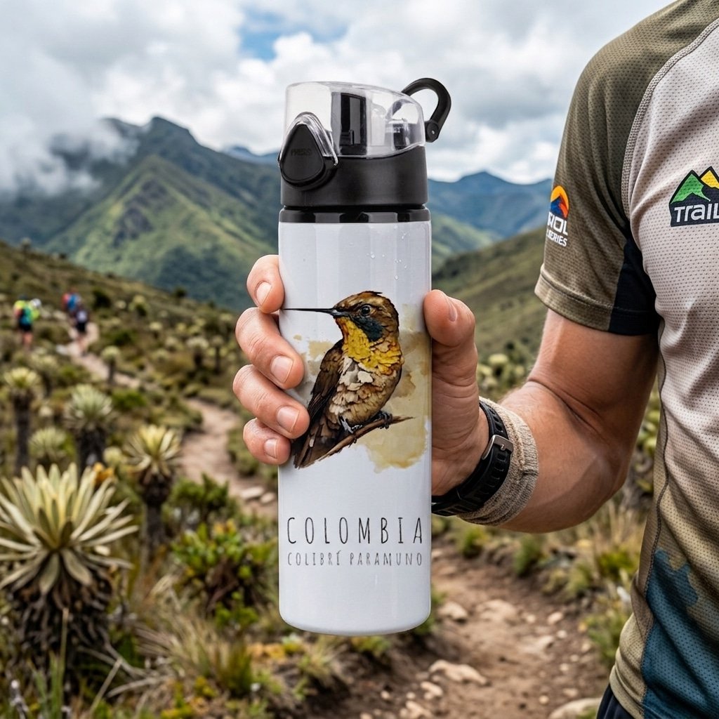 BOTELLA TAPA BOTÓN COLIBRÍ PARAMUNO (700 ML)