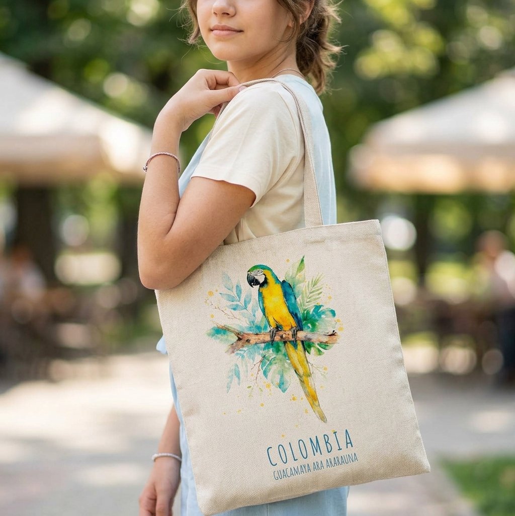 Tote Bag | Bolso de Tela Guacamaya (Ara ararauna)