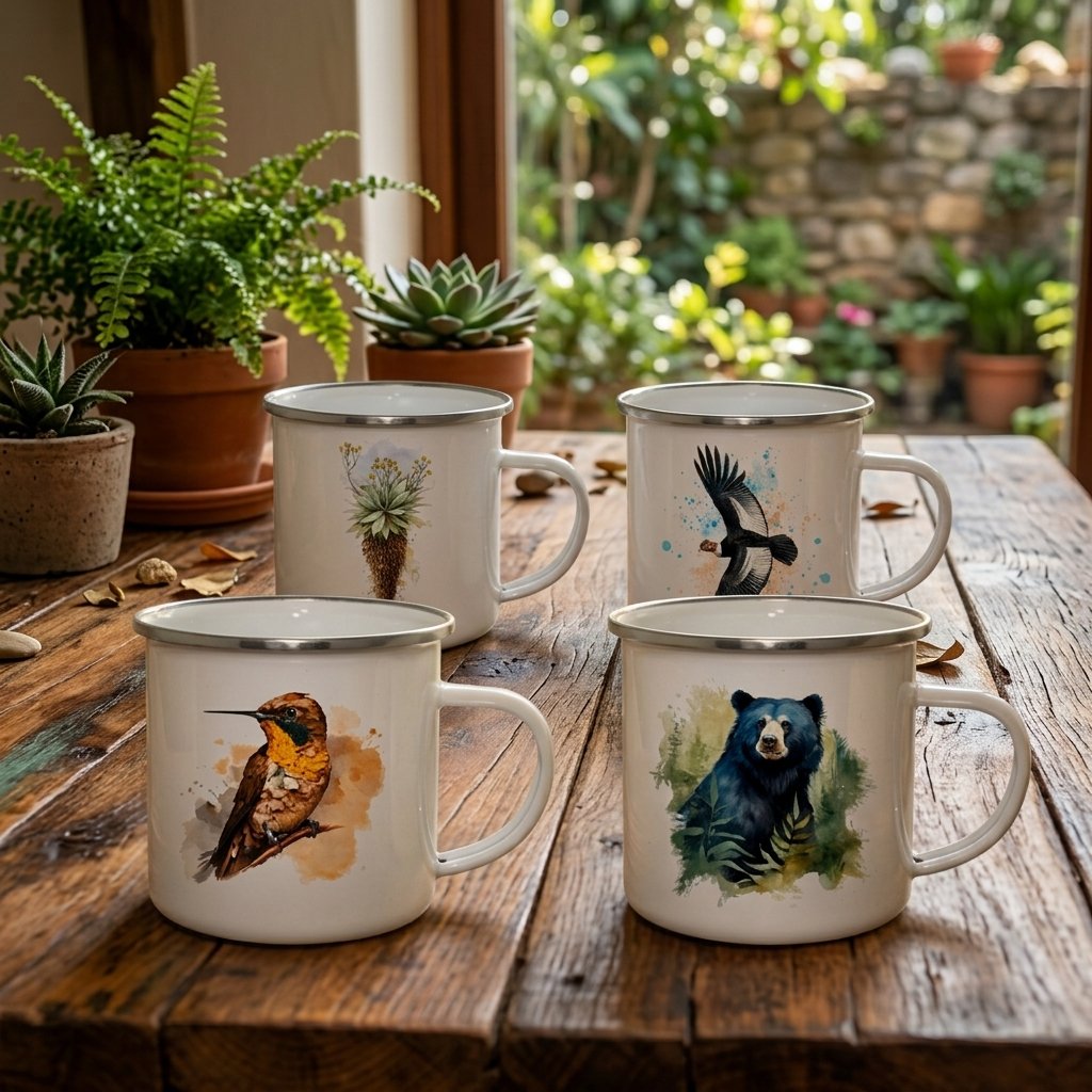 Set Tazas Vintage de Peltre | Colección Páramo