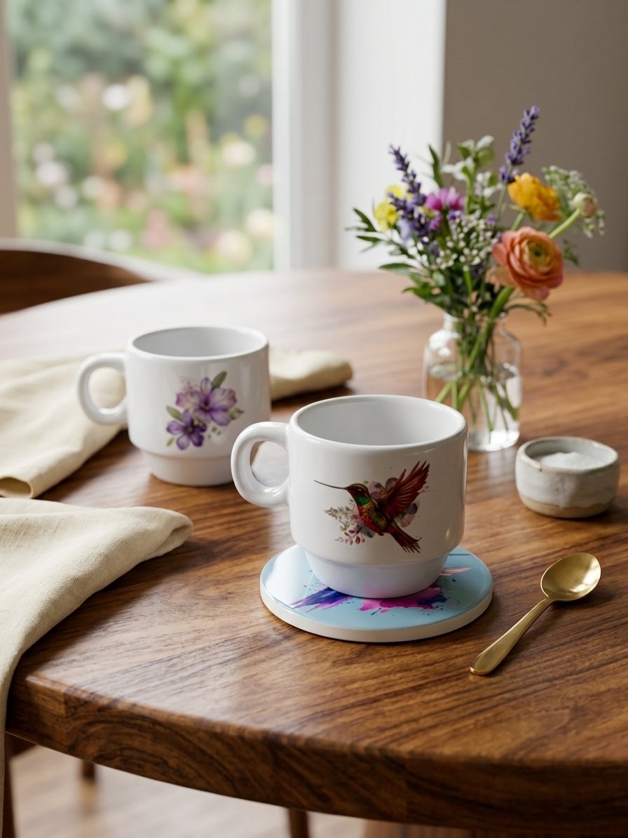 Set de Portavasos Redondos de Cerámica – Colección Fauna Andina - Image 3