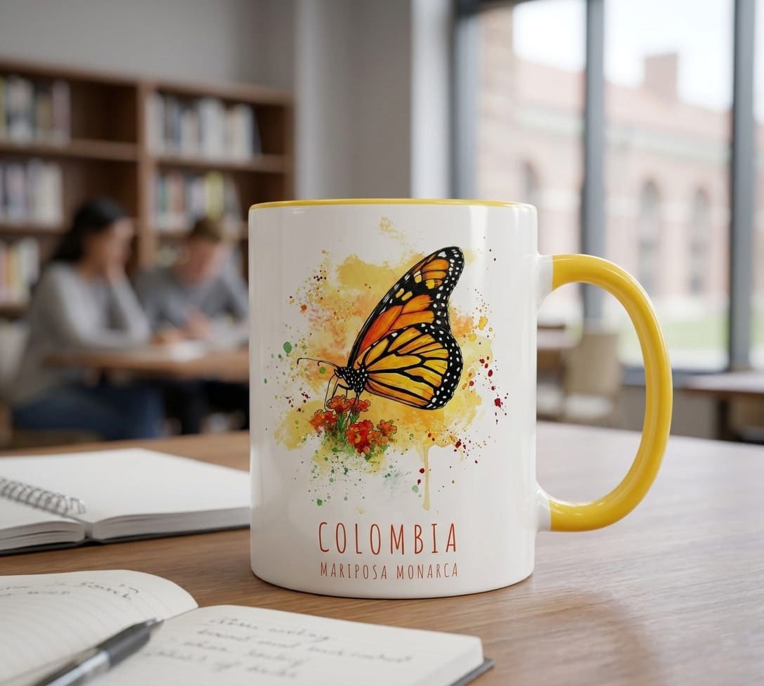 Mug de Cerámica – Mariposa Monarca