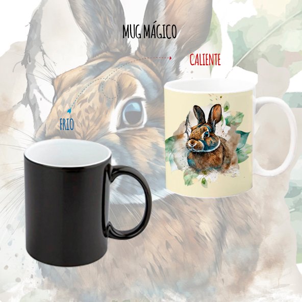 Mug Mágico Termosensible – Conejo de Páramo (Sylvilagus brasiliensis)
