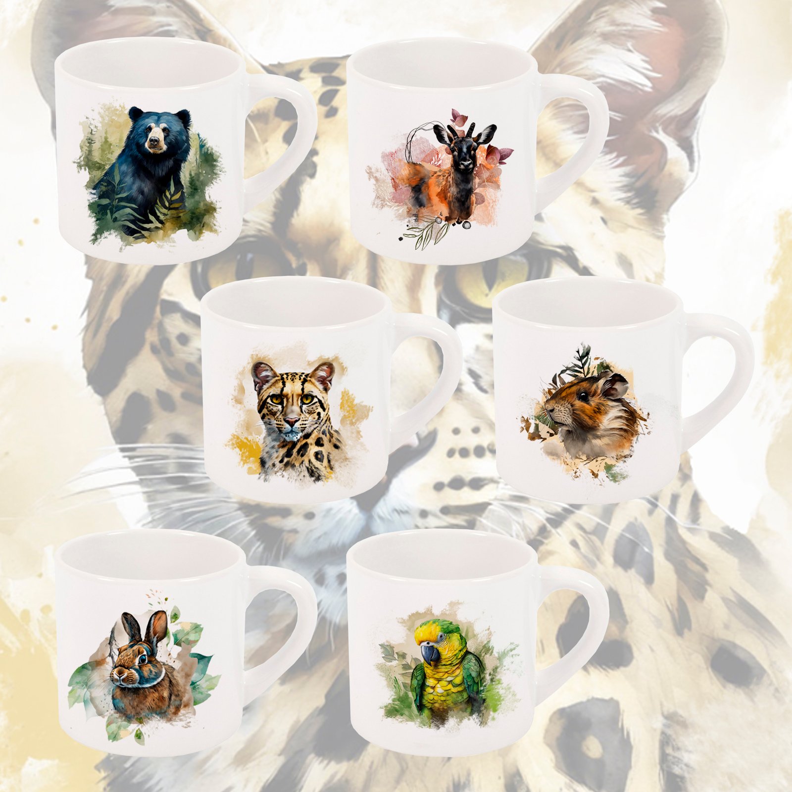 Set de Mugs Tinteros de Cerámica – Colección Fauna Andina
