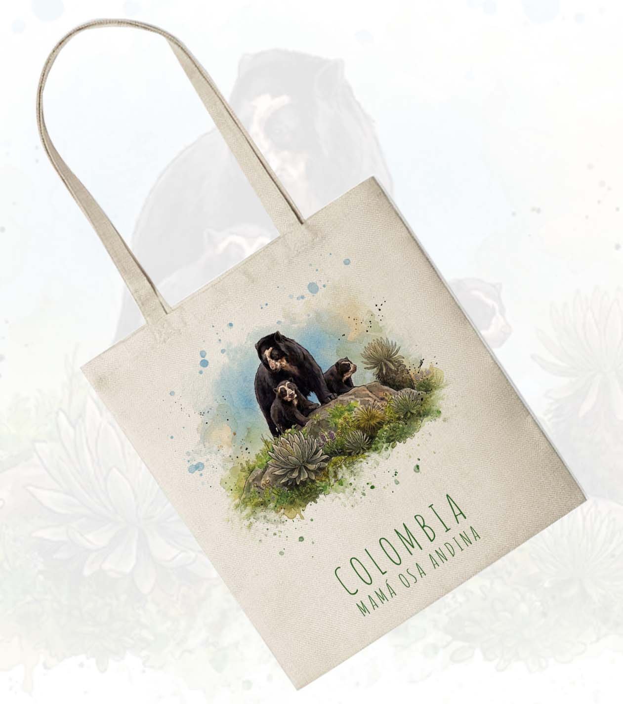 Tote Bag | Bolso de Tela Mamá Osa Andina - Image 2