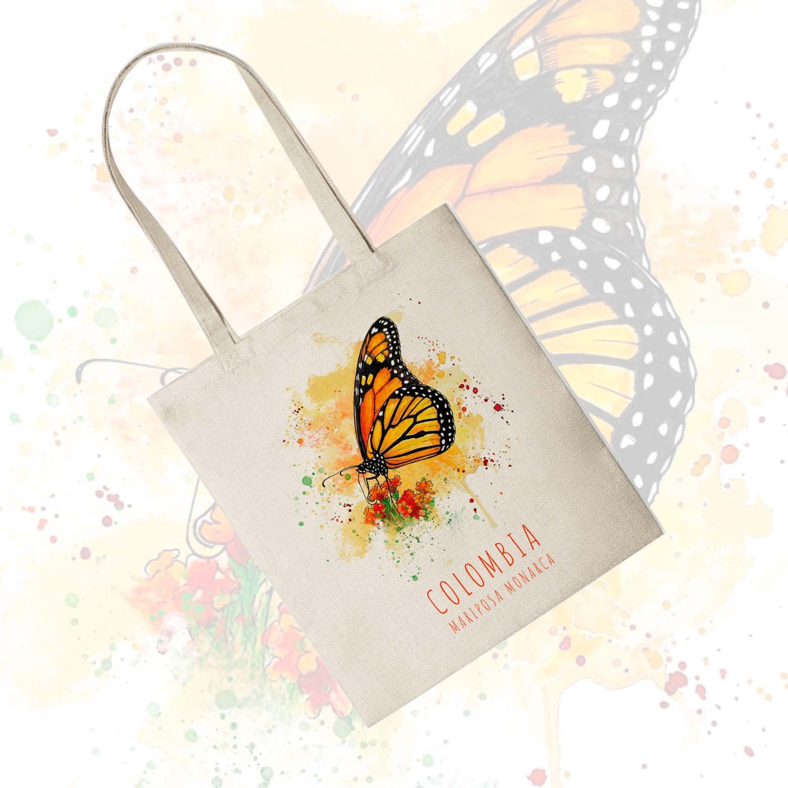 Tote Bag | Bolso de Tela Mariposa Monarca - Image 2