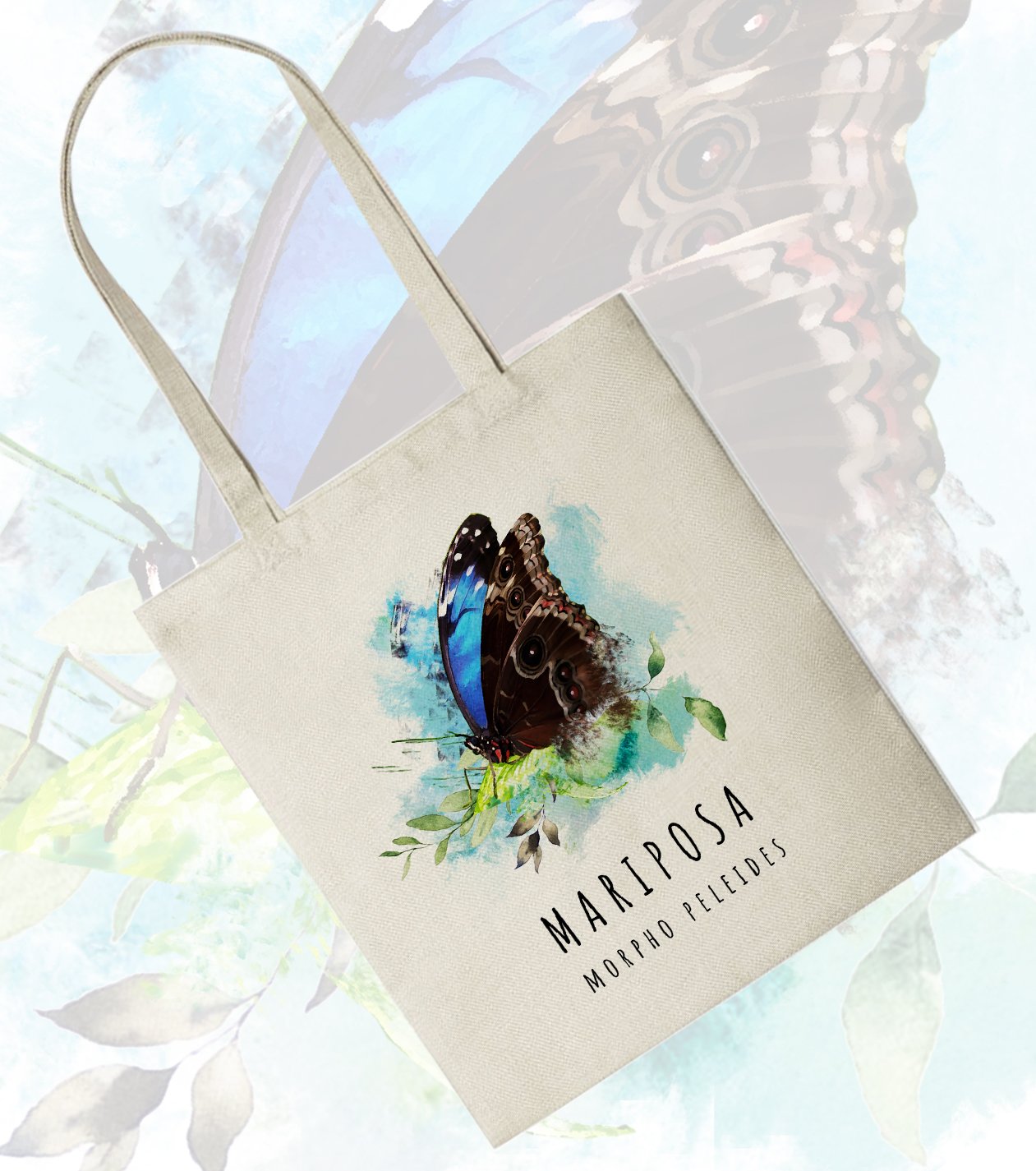 Tote Bag | Bolso de Tela Mariposa Morpho Azul