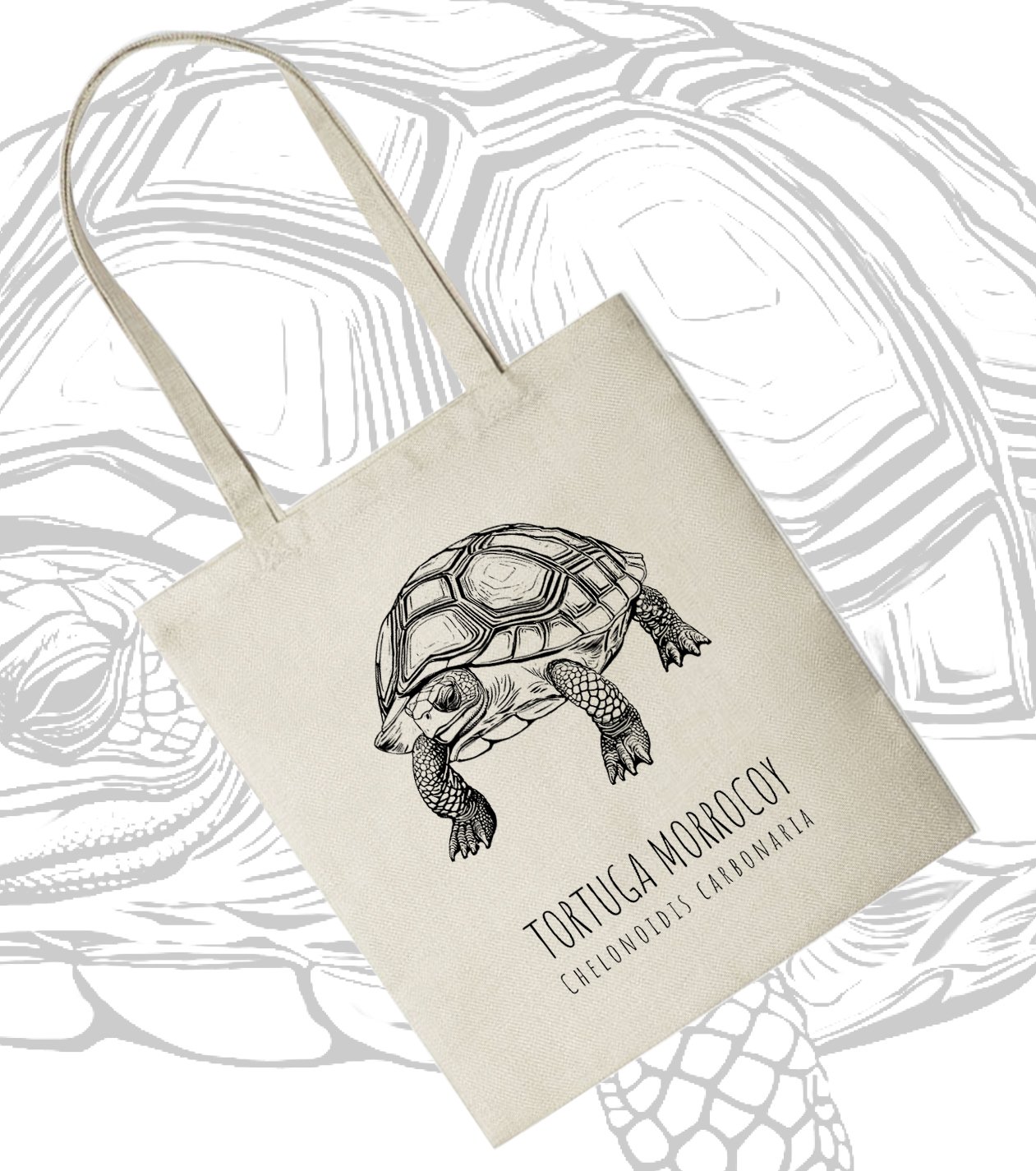 Tote Bag | Bolso de Tela Tortuga Morrocoy (Chelonoidis carbonaria) - Image 2