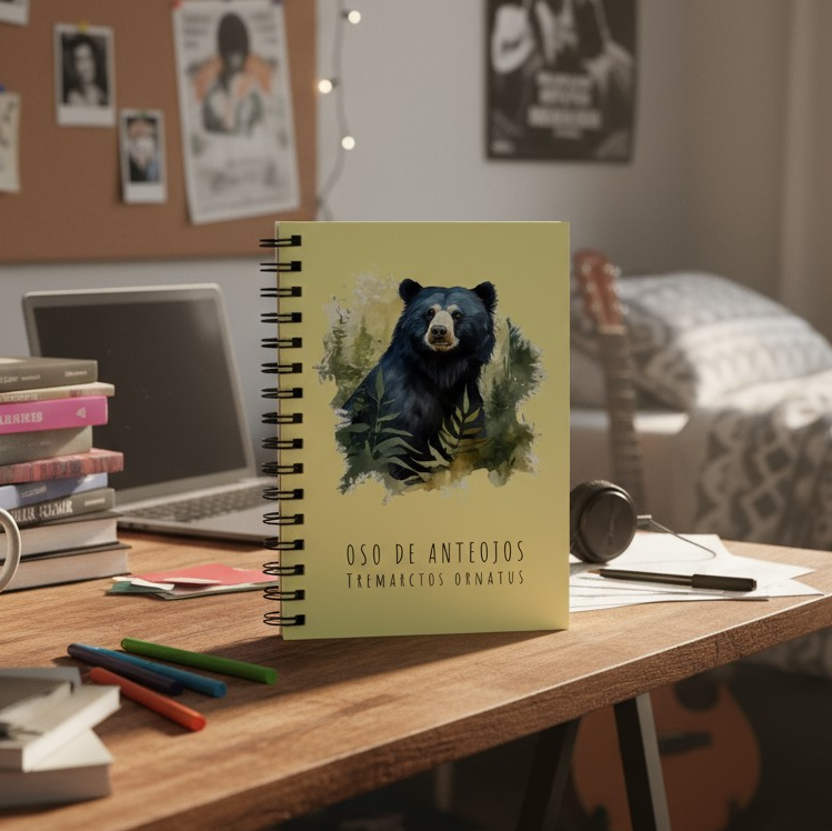 Libreta Pasta Dura – Oso de Anteojos (Tremarctos ornatus)
