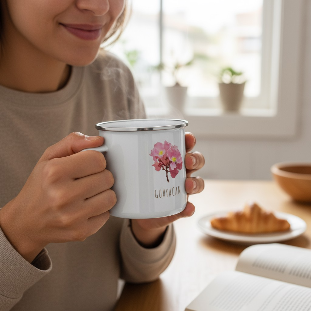 Taza Vintage Peltre – Guayacán Rosado