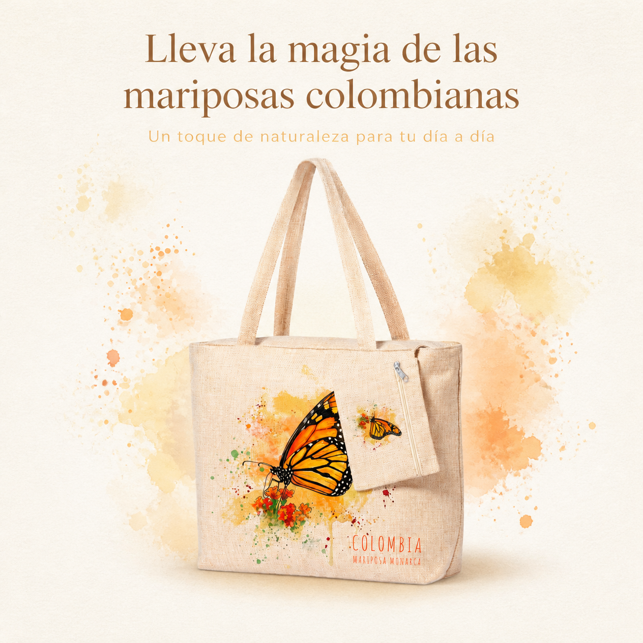 Bolso Nature - Mariposa Monarca
